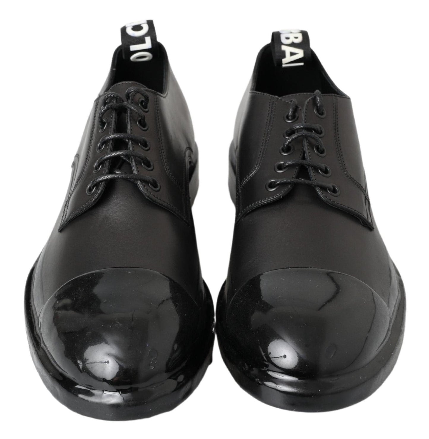 Dolce & Gabbana Black Leather Derby Dress Shoes - SMARTMARTNZ