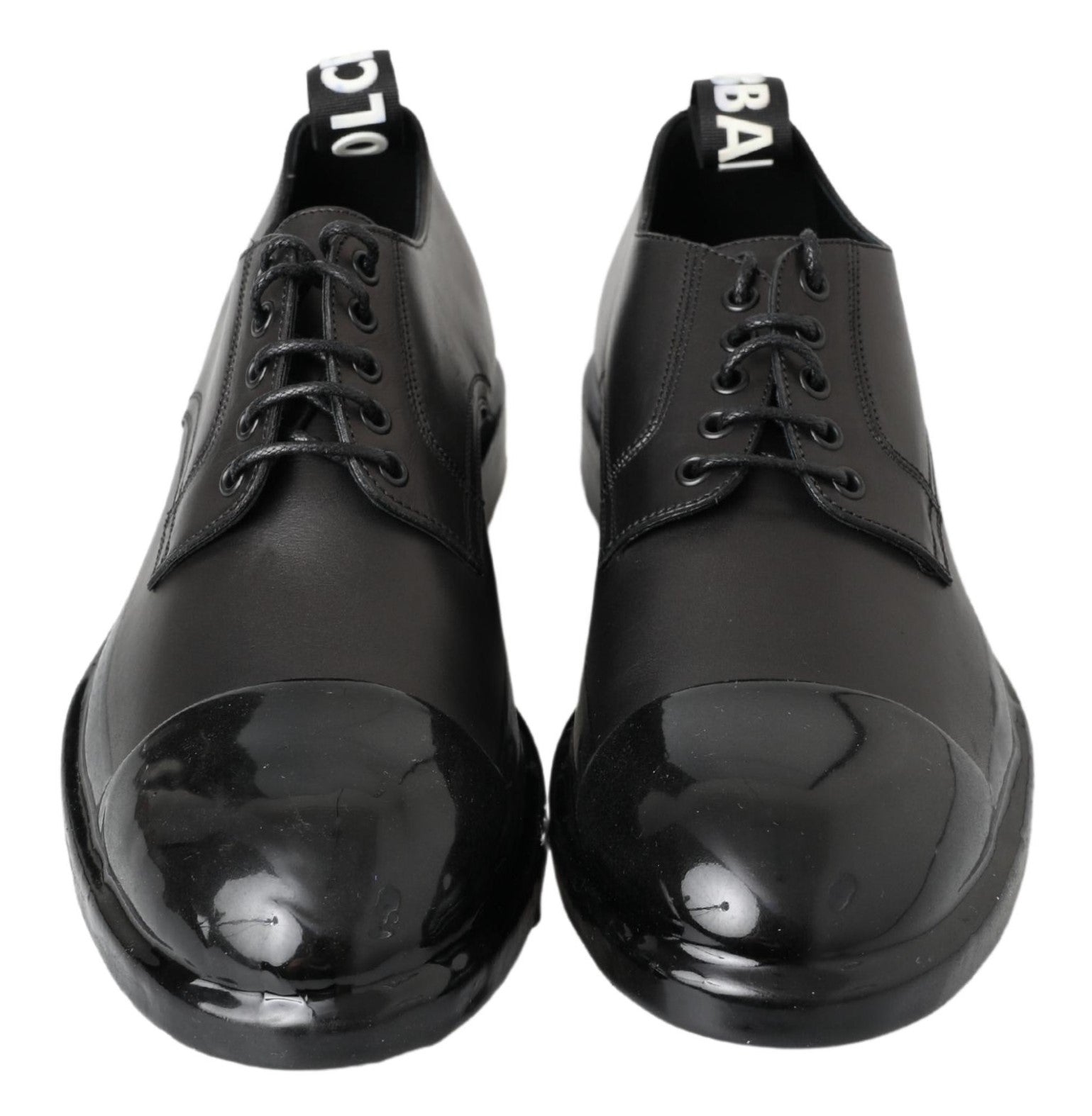 Dolce & Gabbana Black Leather Derby Dress Shoes - SMARTMARTNZ