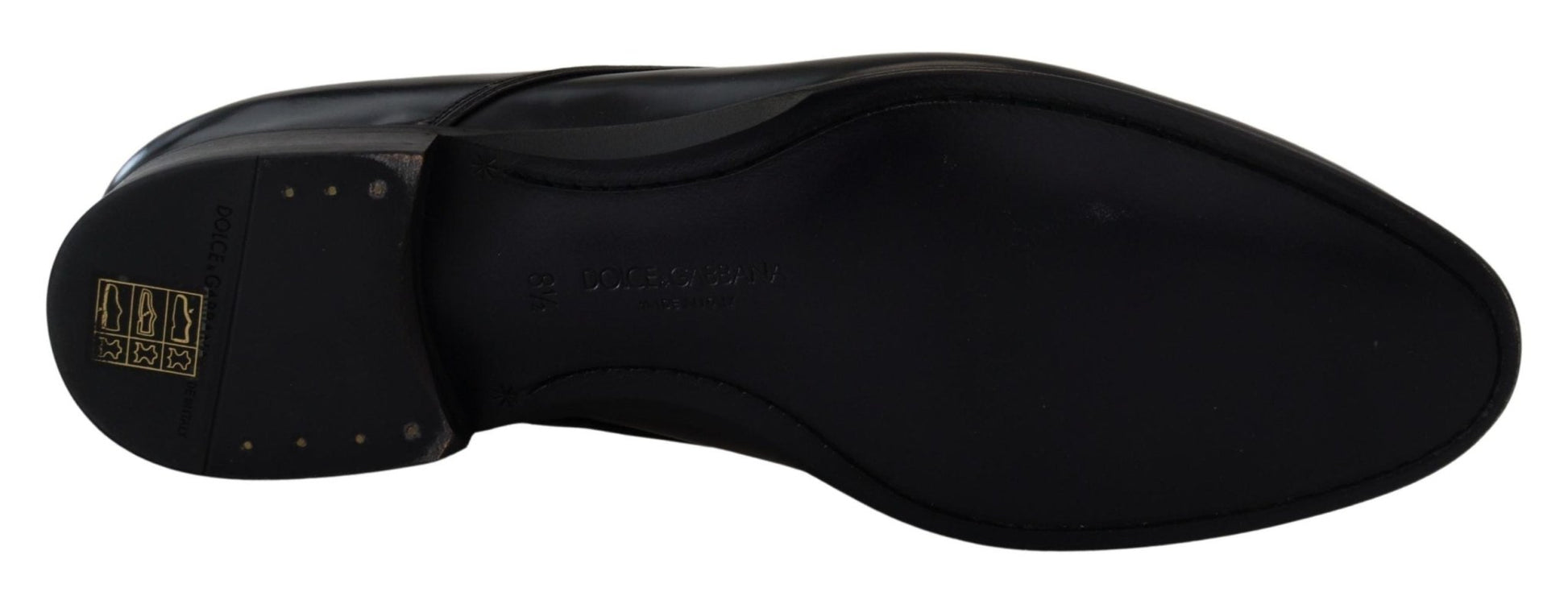 Dolce & Gabbana Black Leather Formal Dress Shoes - SMARTMARTNZ