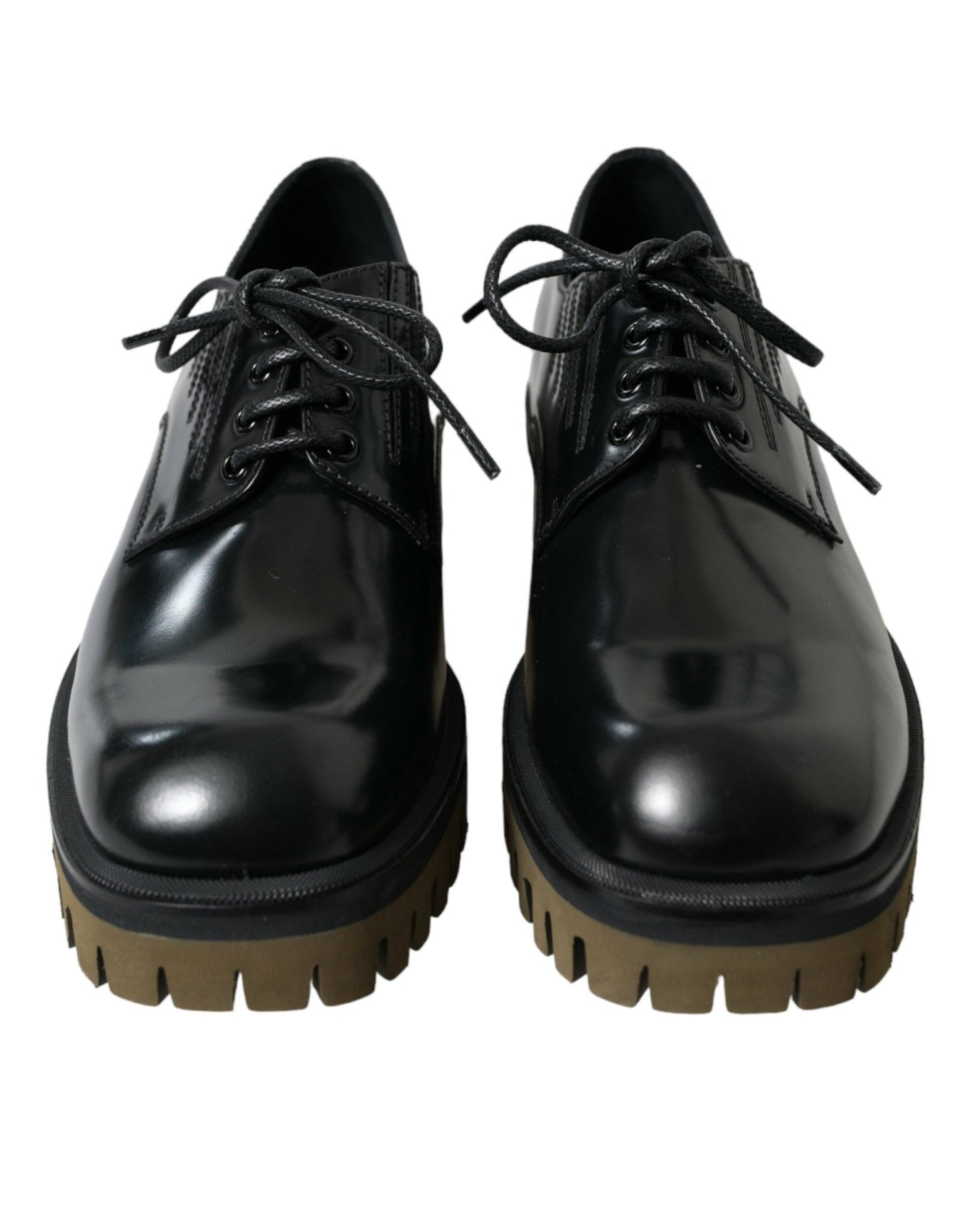Dolce & Gabbana Black Leather Lace Up Derby Men Dress Shoes - SMARTMARTNZ