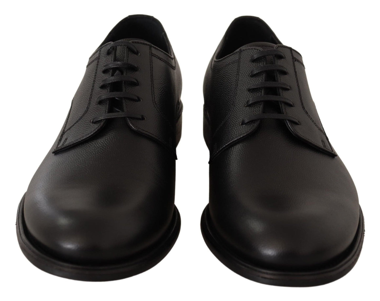 Dolce & Gabbana Black Leather Lace Up Mens Formal Derby Shoes - SMARTMARTNZ