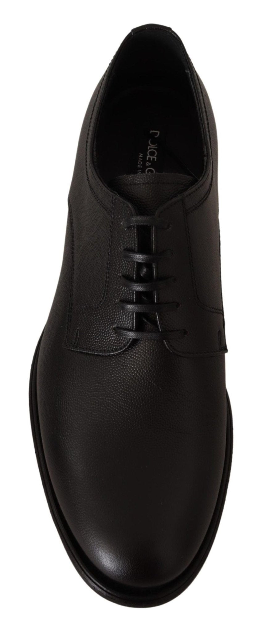 Dolce & Gabbana Black Leather Lace Up Mens Formal Derby Shoes - SMARTMARTNZ
