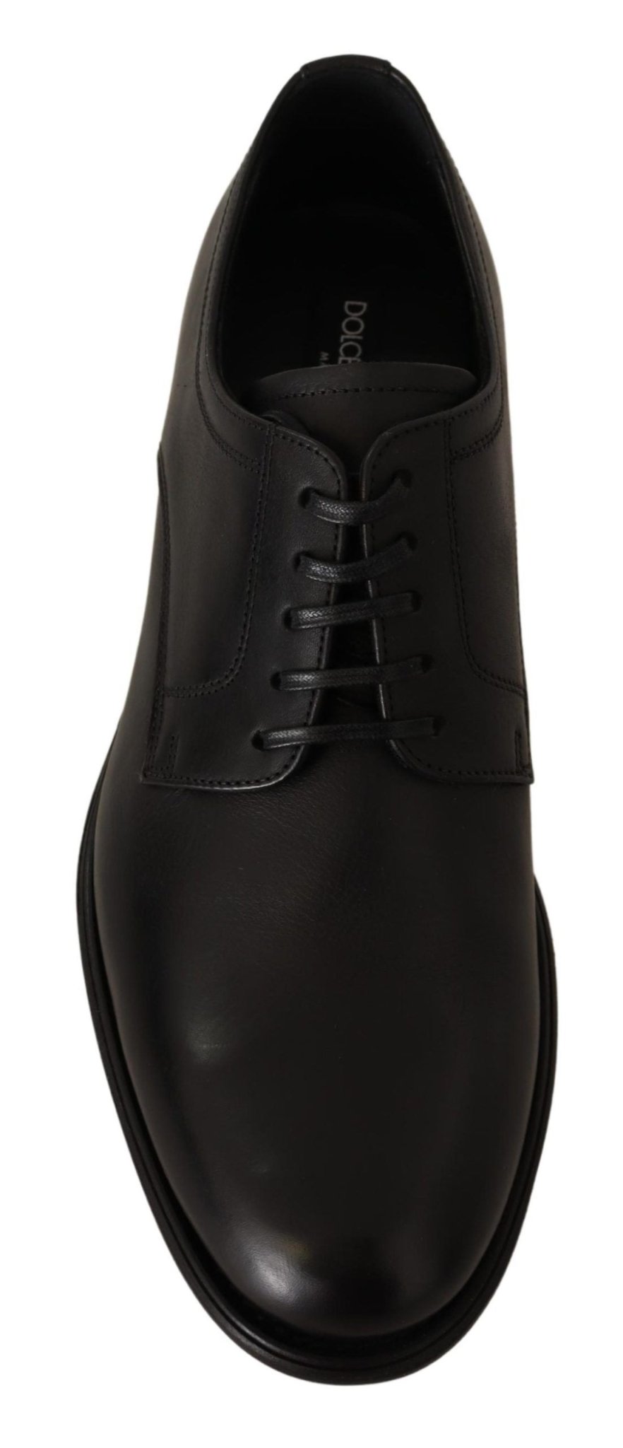 Dolce & Gabbana Black Leather Lace Up Mens Formal Derby Shoes - SMARTMARTNZ