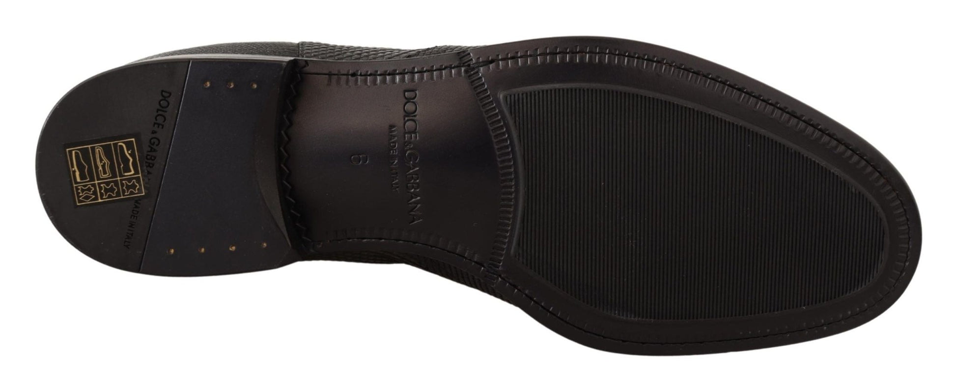 Dolce & Gabbana Black Leather Lizard Skin Ankle Boots - SMARTMARTNZ