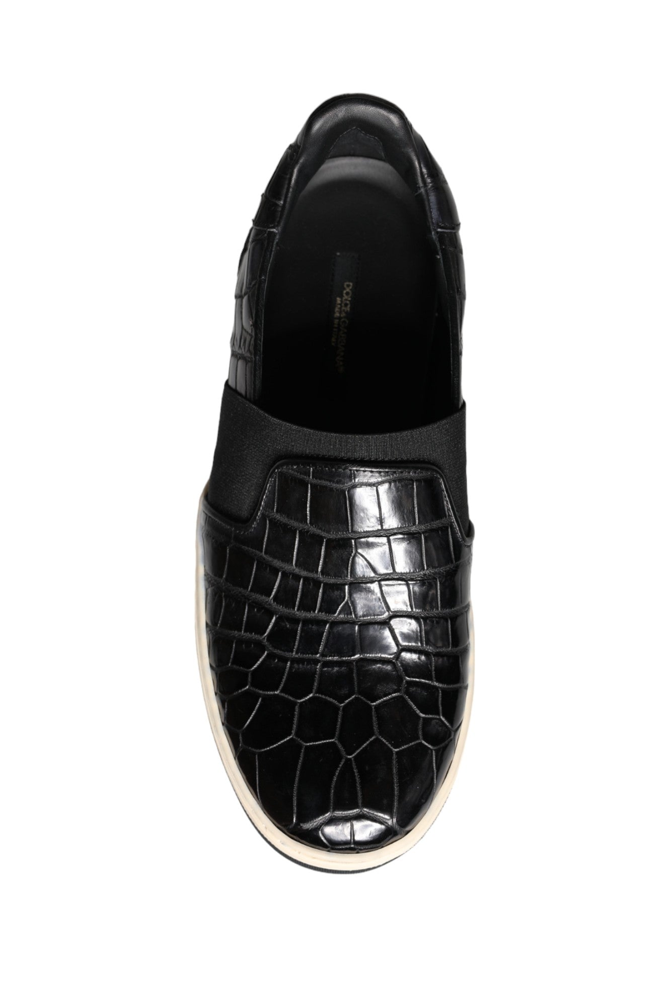 Dolce & Gabbana Black Leather Loafers Slippers Casual Shoes - SMARTMARTNZ
