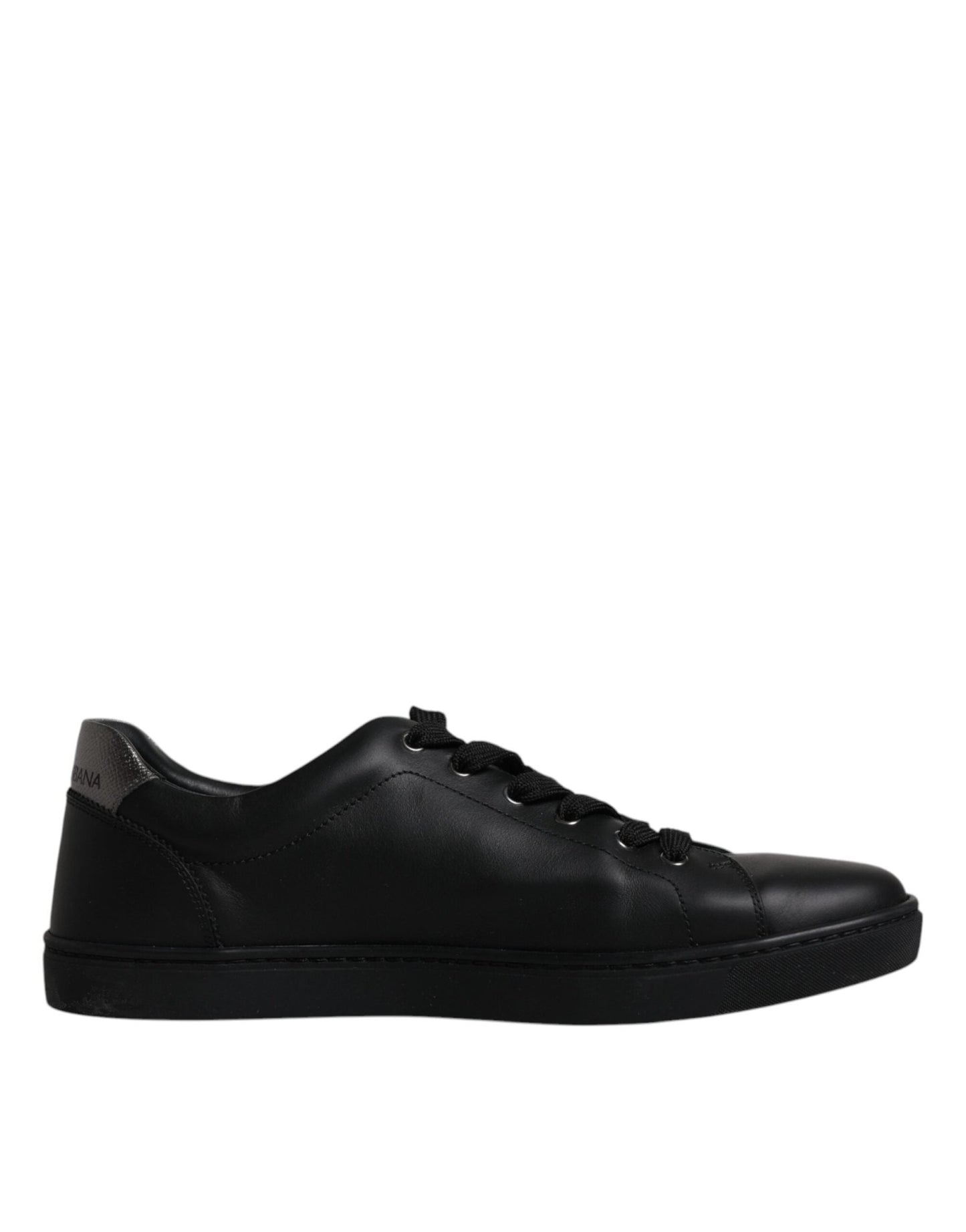 Dolce & Gabbana Black Leather London Heart Men Sneakers Shoes - SMARTMARTNZ