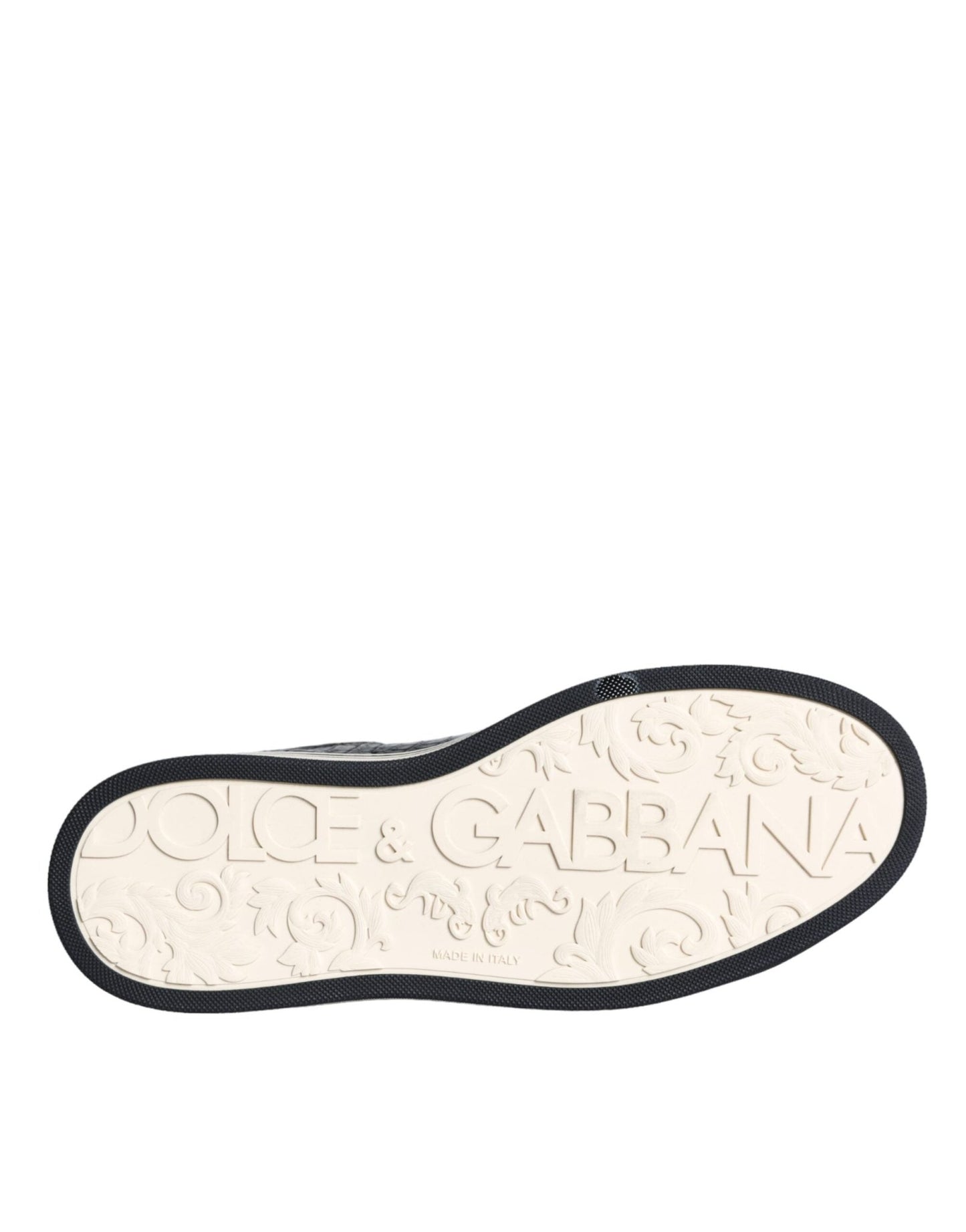 Dolce & Gabbana Black Leather Men Low Top Sneakers Shoes - SMARTMARTNZ