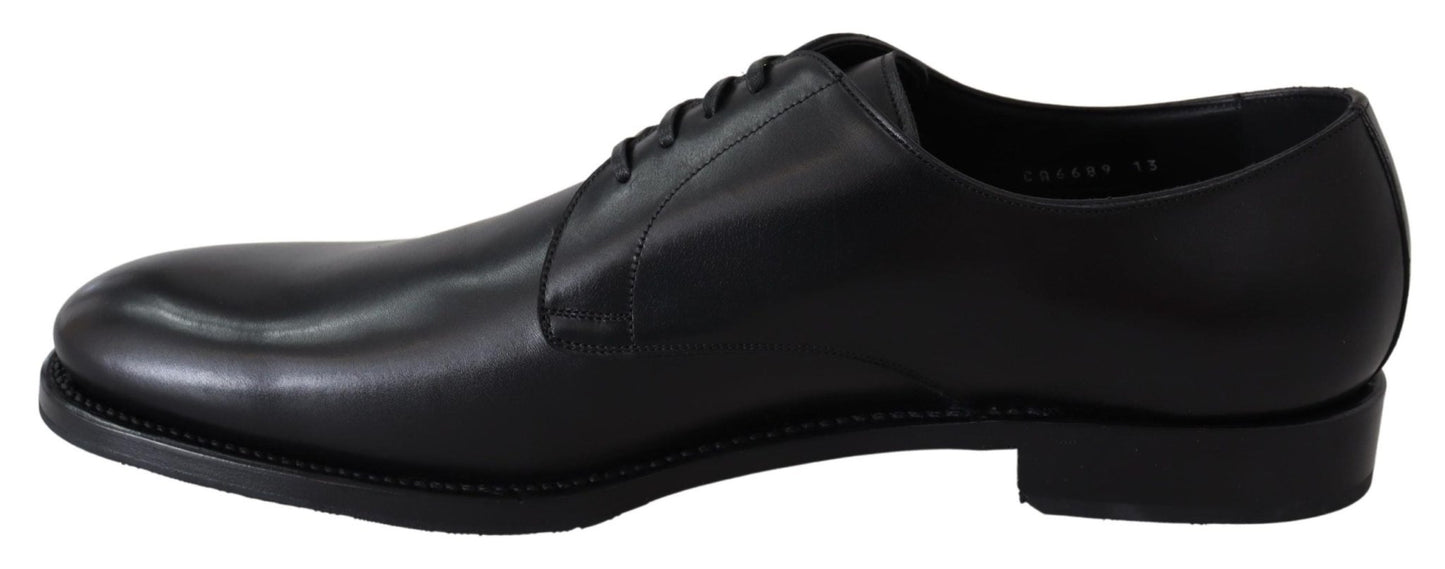 Dolce & Gabbana Black Leather SARTORIA Hand Made Shoes - SMARTMARTNZ