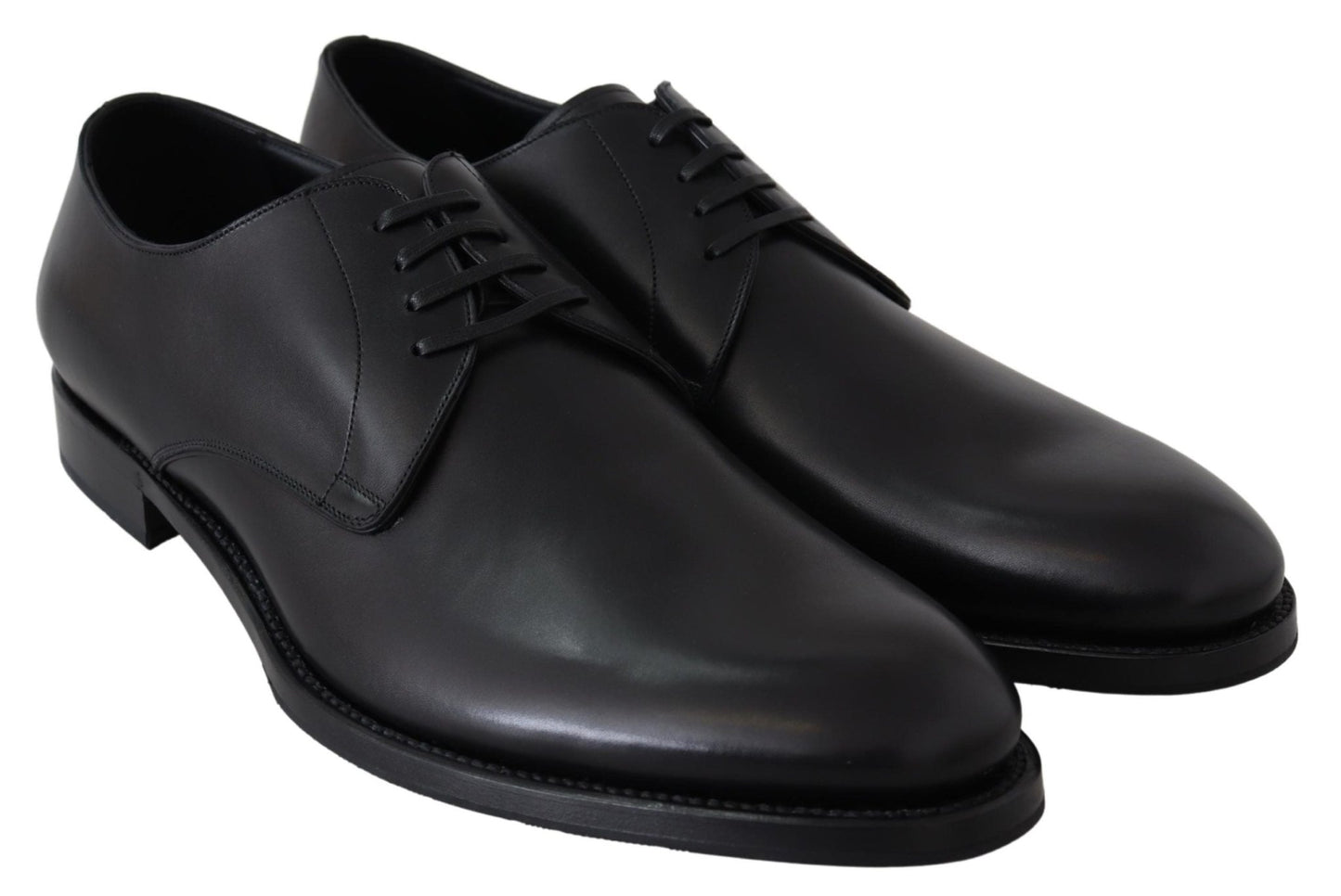 Dolce & Gabbana Black Leather SARTORIA Hand Made Shoes - SMARTMARTNZ