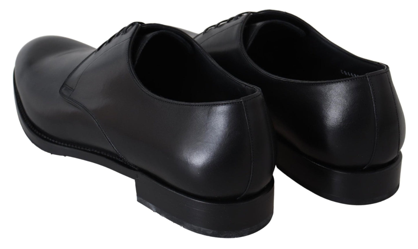 Dolce & Gabbana Black Leather SARTORIA Hand Made Shoes - SMARTMARTNZ