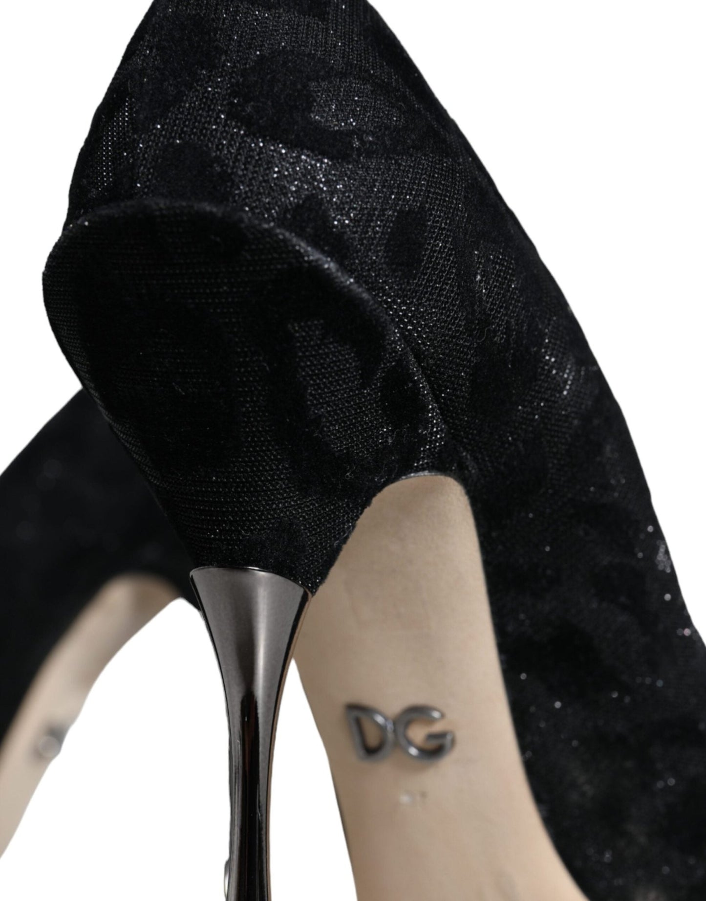 Dolce & Gabbana Black Leopard Lurex High Heels Pumps Shoes - SMARTMARTNZ