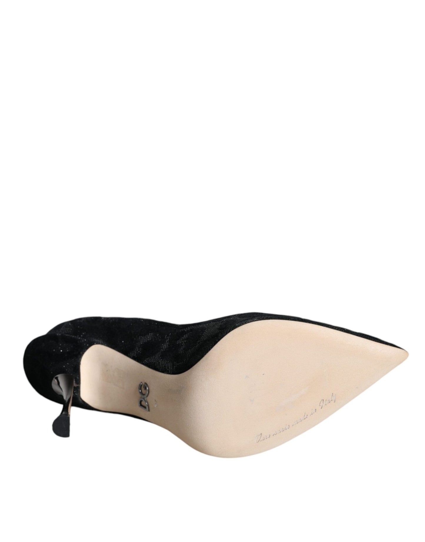Dolce & Gabbana Black Leopard Lurex High Heels Pumps Shoes - SMARTMARTNZ