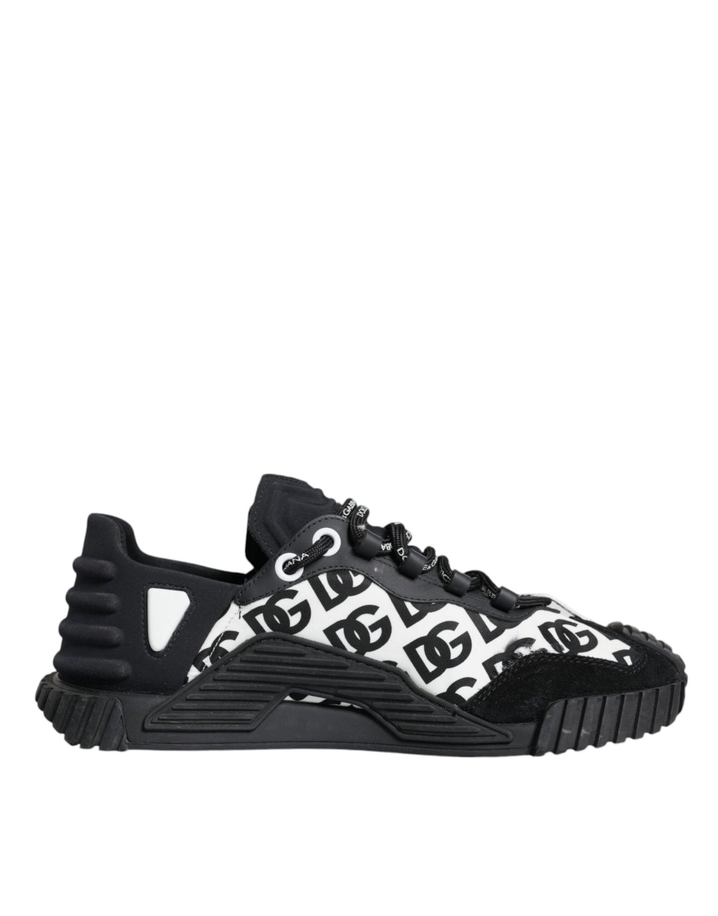 Dolce & Gabbana Black Logo Lace Up Low Top NS1 Sneakers Shoes - SMARTMARTNZ