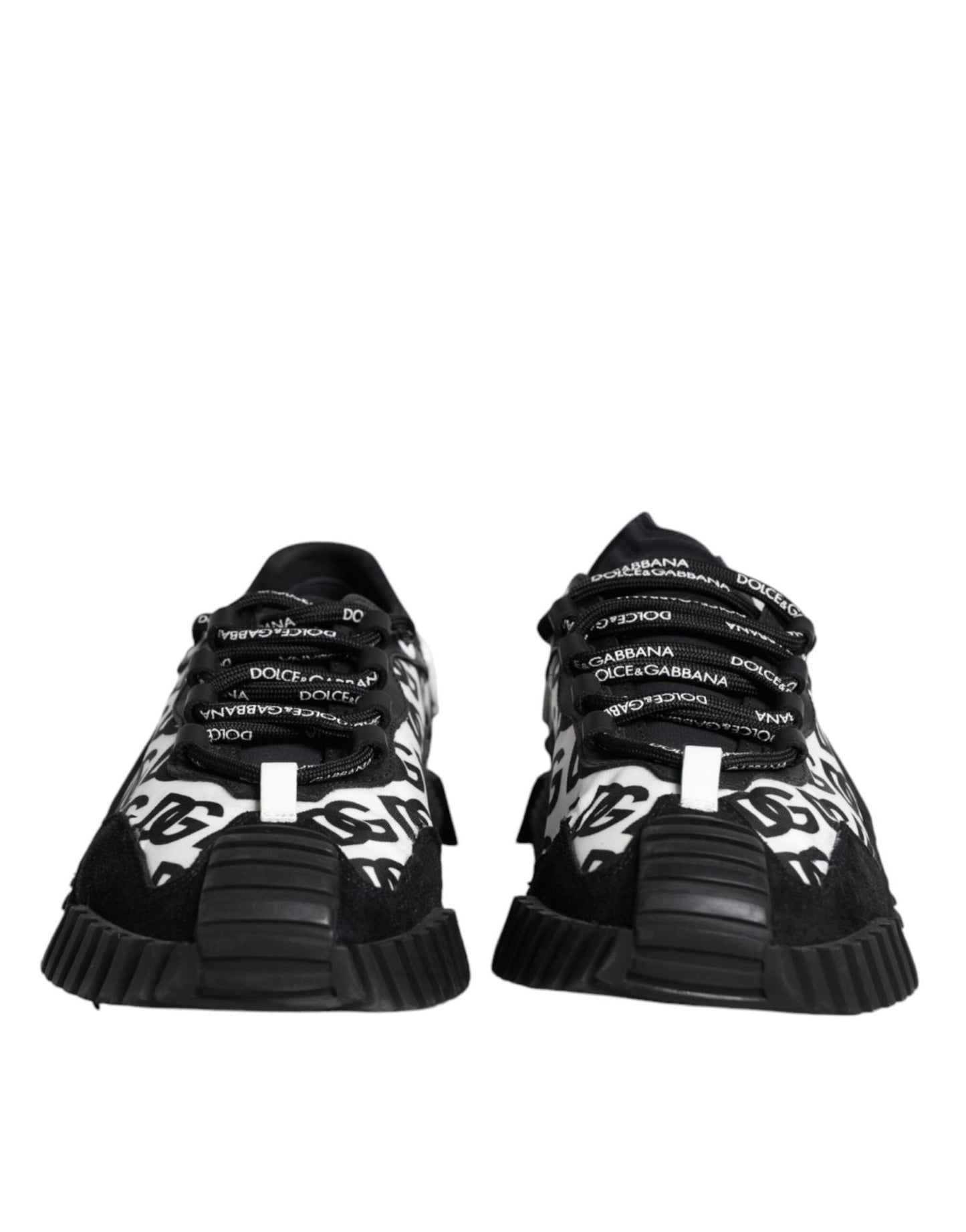 Dolce & Gabbana Black Logo Lace Up Low Top NS1 Sneakers Shoes - SMARTMARTNZ
