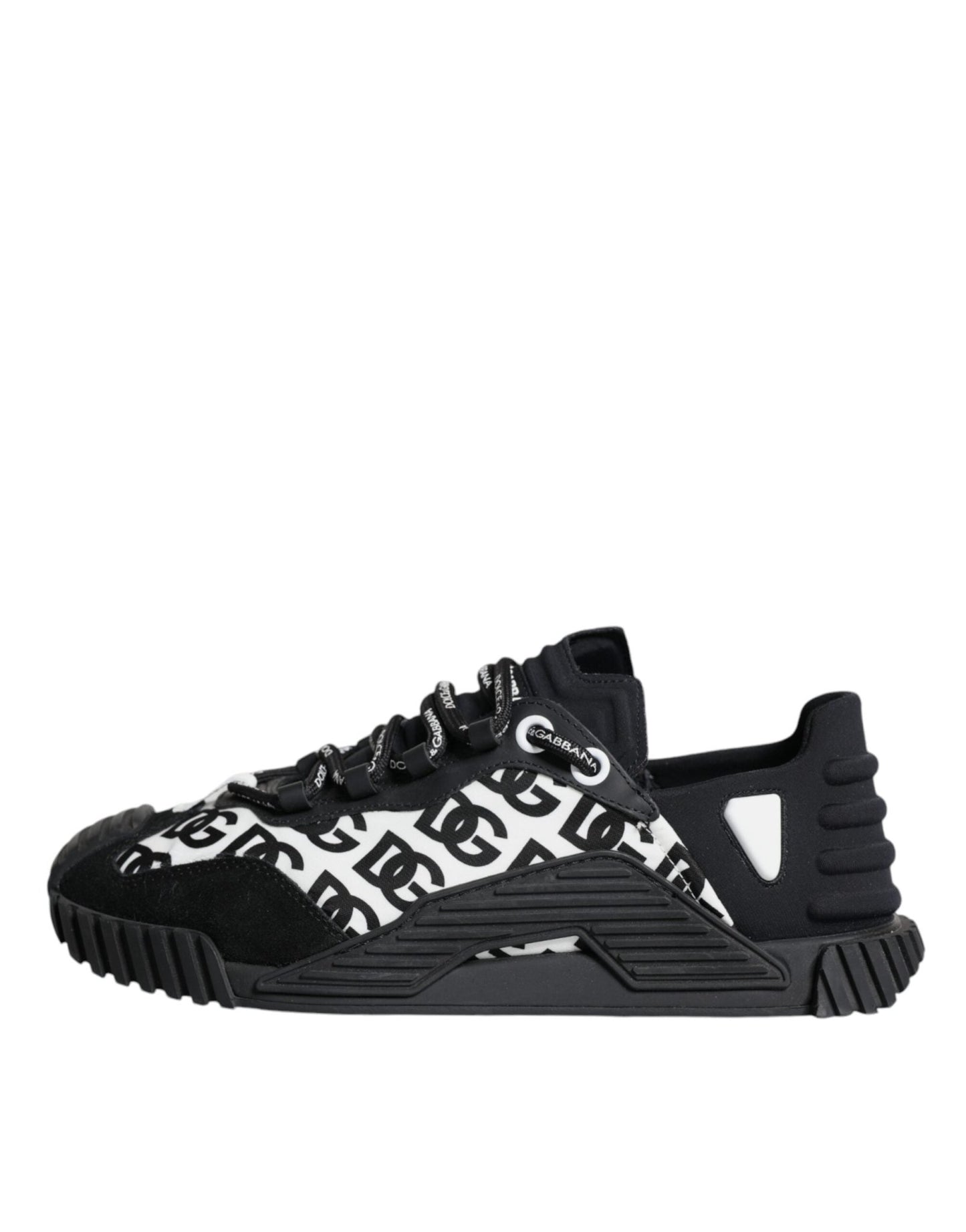 Dolce & Gabbana Black Logo Lace Up Low Top NS1 Sneakers Shoes - SMARTMARTNZ