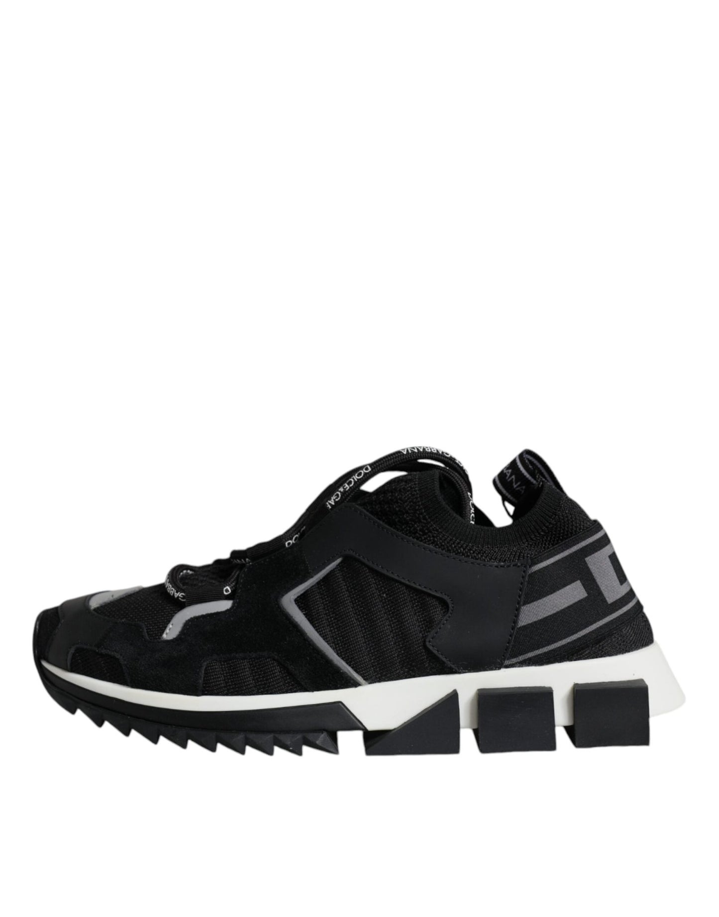 Dolce & Gabbana Black Mesh Sorrento Trekking Sneakers Shoes - SMARTMARTNZ