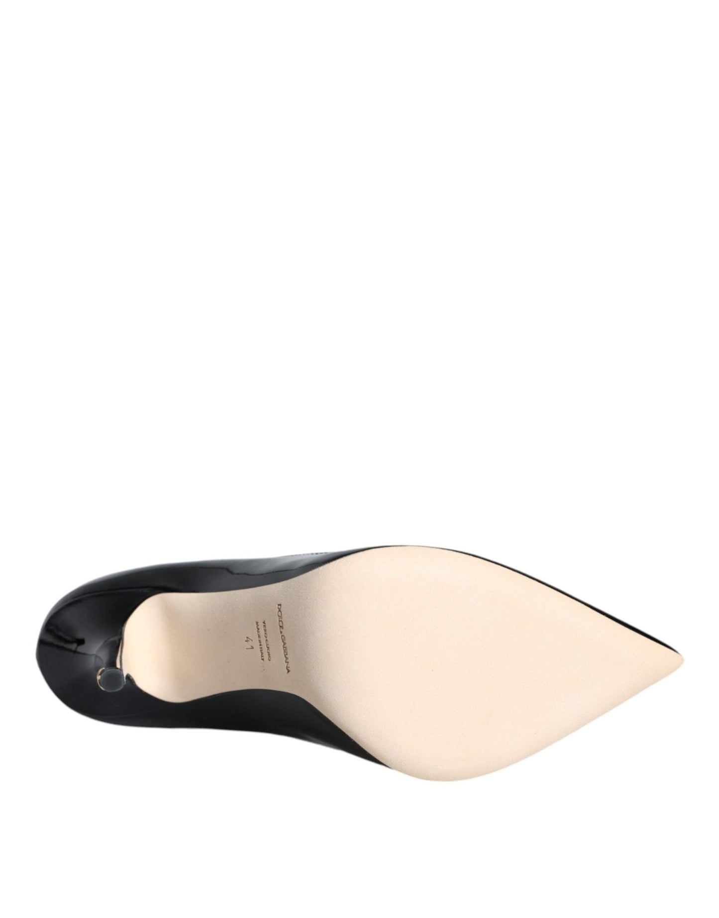 Dolce & Gabbana Black Patent Leather Bellucci Pumps Heels Shoes - SMARTMARTNZ