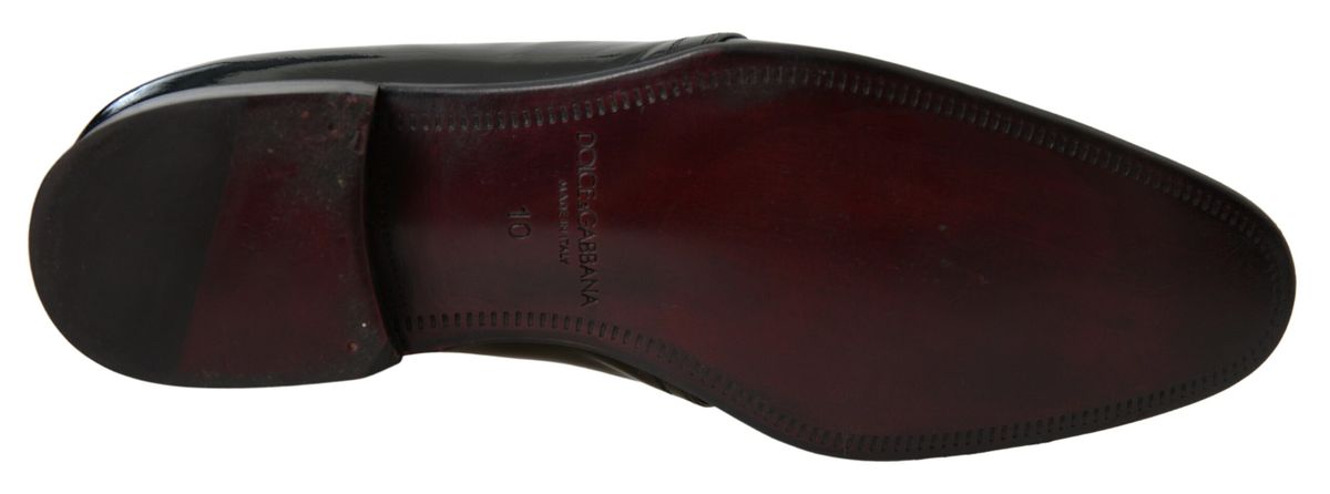 Dolce & Gabbana Black Patent Leather Formal Shoes - SMARTMARTNZ