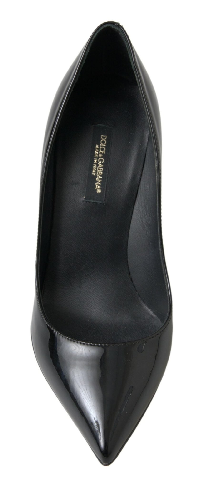 Dolce & Gabbana Black Patent Leather High Heels Pumps Shoes - SMARTMARTNZ