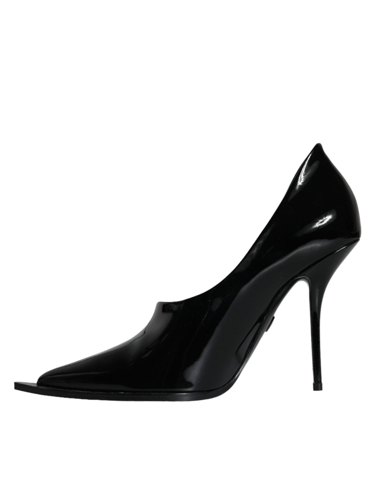 Dolce & Gabbana Black Patent Leather High Heels Pumps Shoes - SMARTMARTNZ