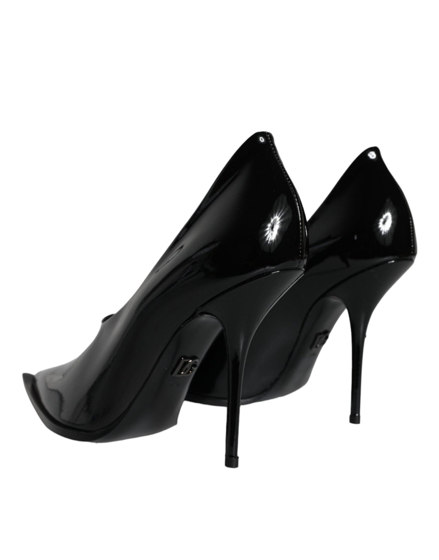 Dolce & Gabbana Black Patent Leather High Heels Pumps Shoes - SMARTMARTNZ
