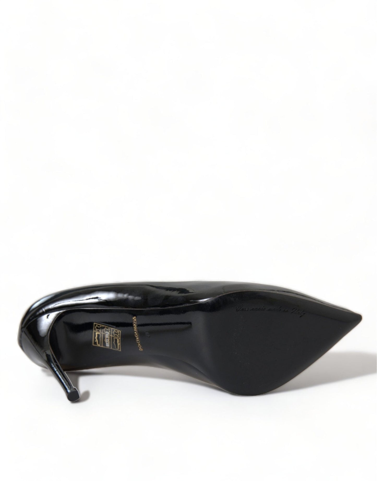 Dolce & Gabbana Black Patent Leather Pumps Heels Shoes - SMARTMARTNZ