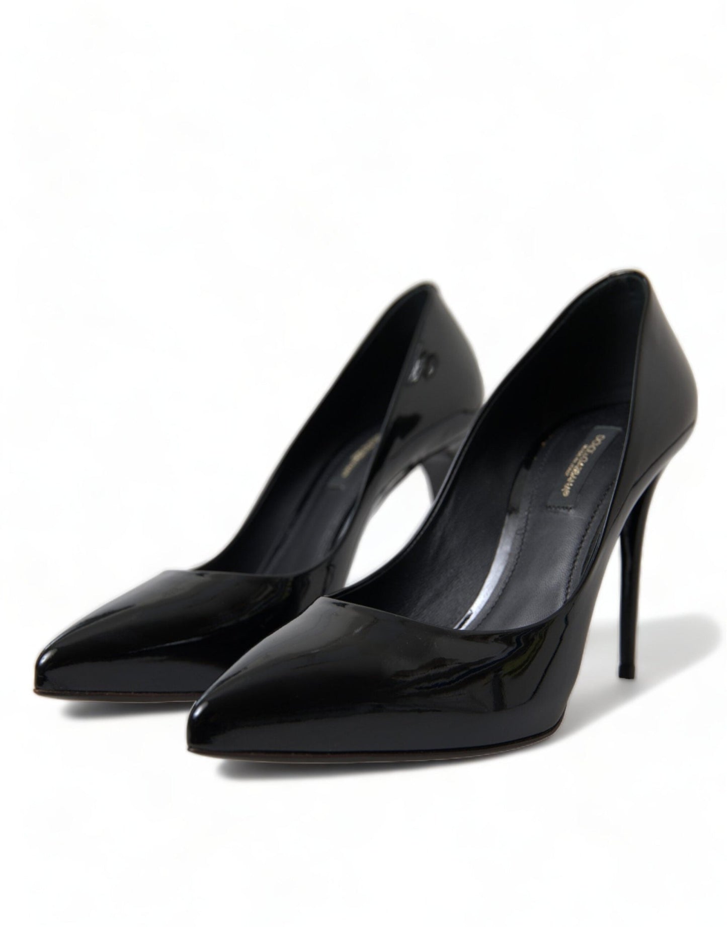 Dolce & Gabbana Black Patent Leather Pumps Heels Shoes - SMARTMARTNZ