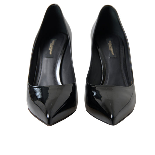 Dolce & Gabbana Black Patent Leather Pumps Heels Shoes - SMARTMARTNZ