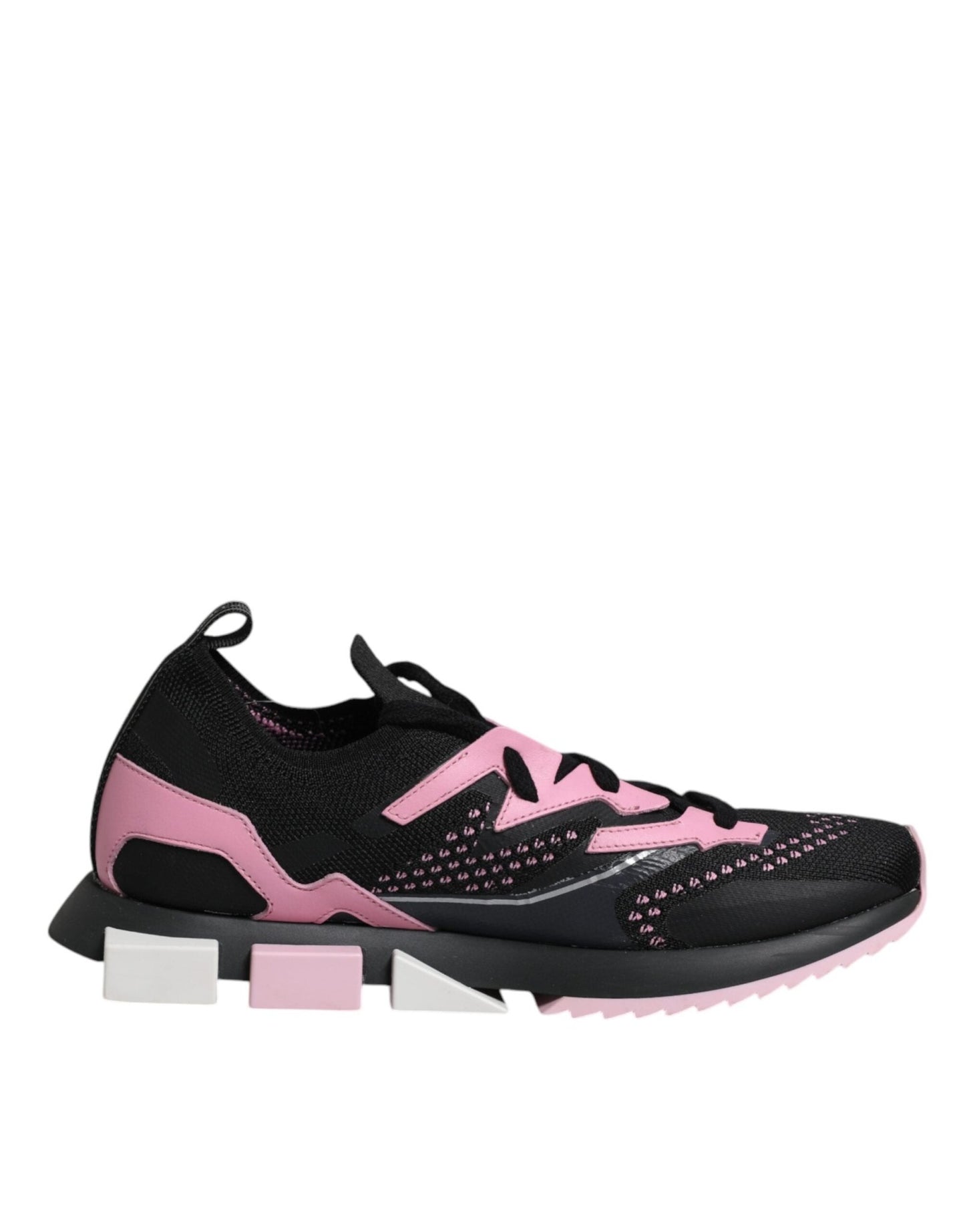 Dolce & Gabbana Black Pink SORRENTO Sport Stretch Sneakers Shoes - SMARTMARTNZ