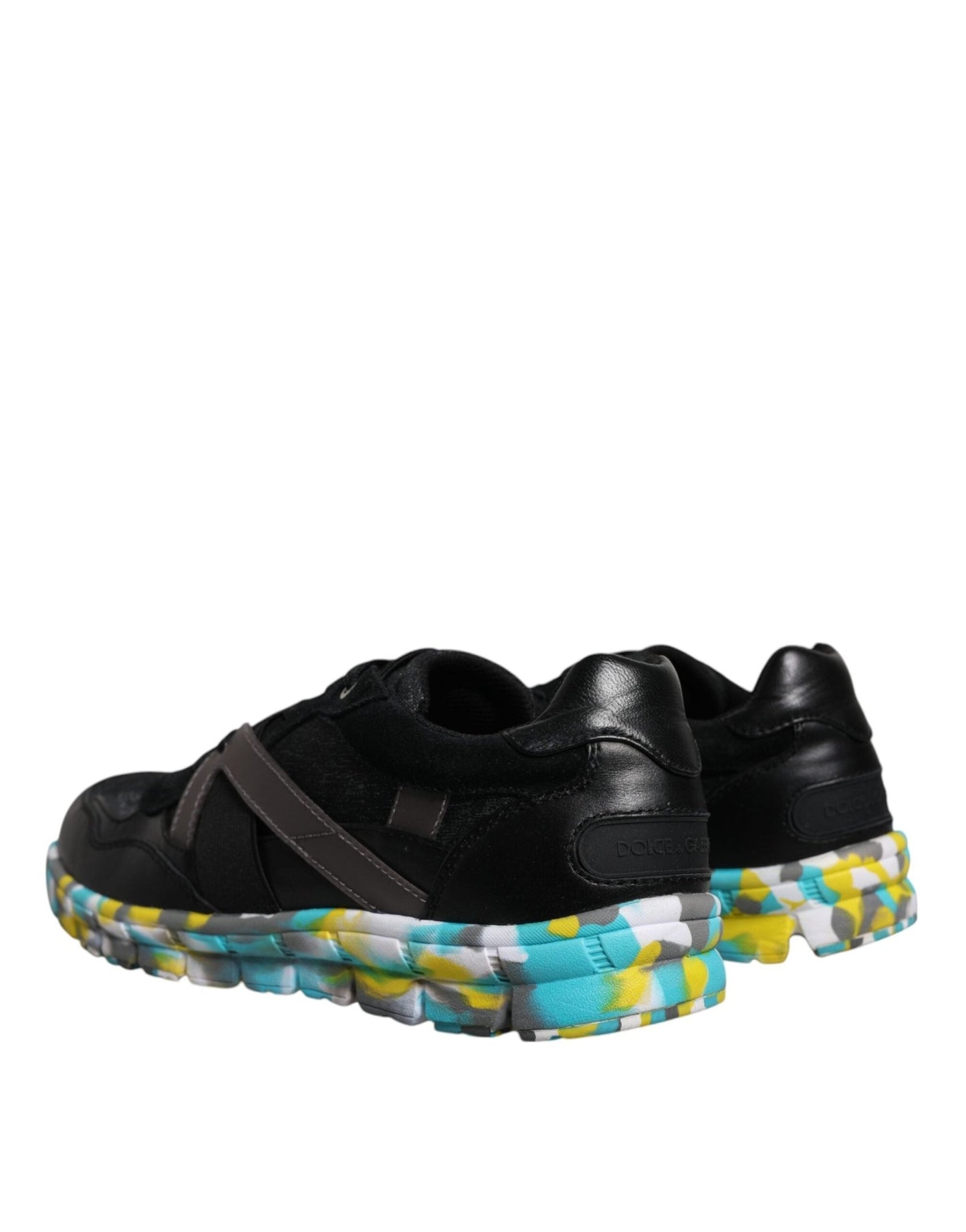 Dolce & Gabbana Black Polyester Low Top Men Sneakers Shoes - SMARTMARTNZ