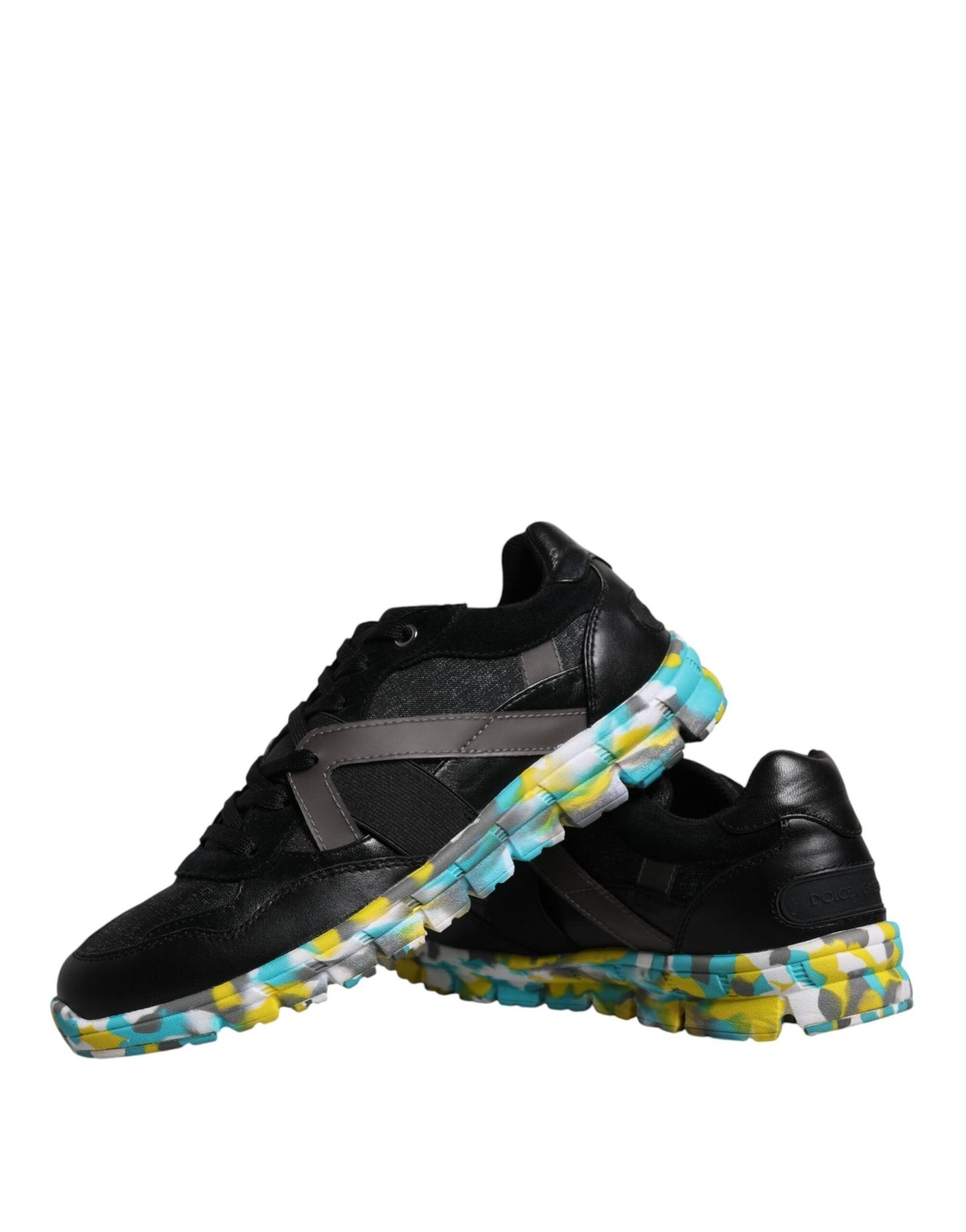 Dolce & Gabbana Black Polyester Low Top Men Sneakers Shoes - SMARTMARTNZ