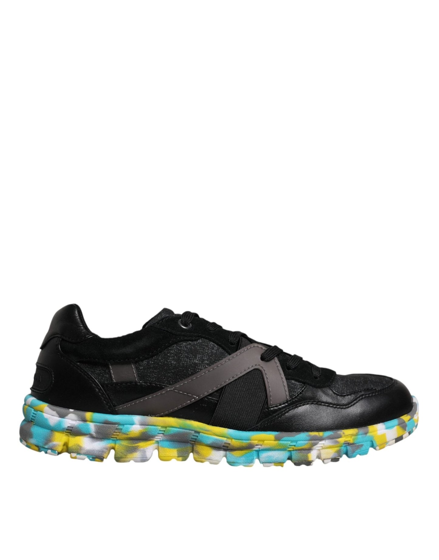 Dolce & Gabbana Black Polyester Low Top Men Sneakers Shoes - SMARTMARTNZ