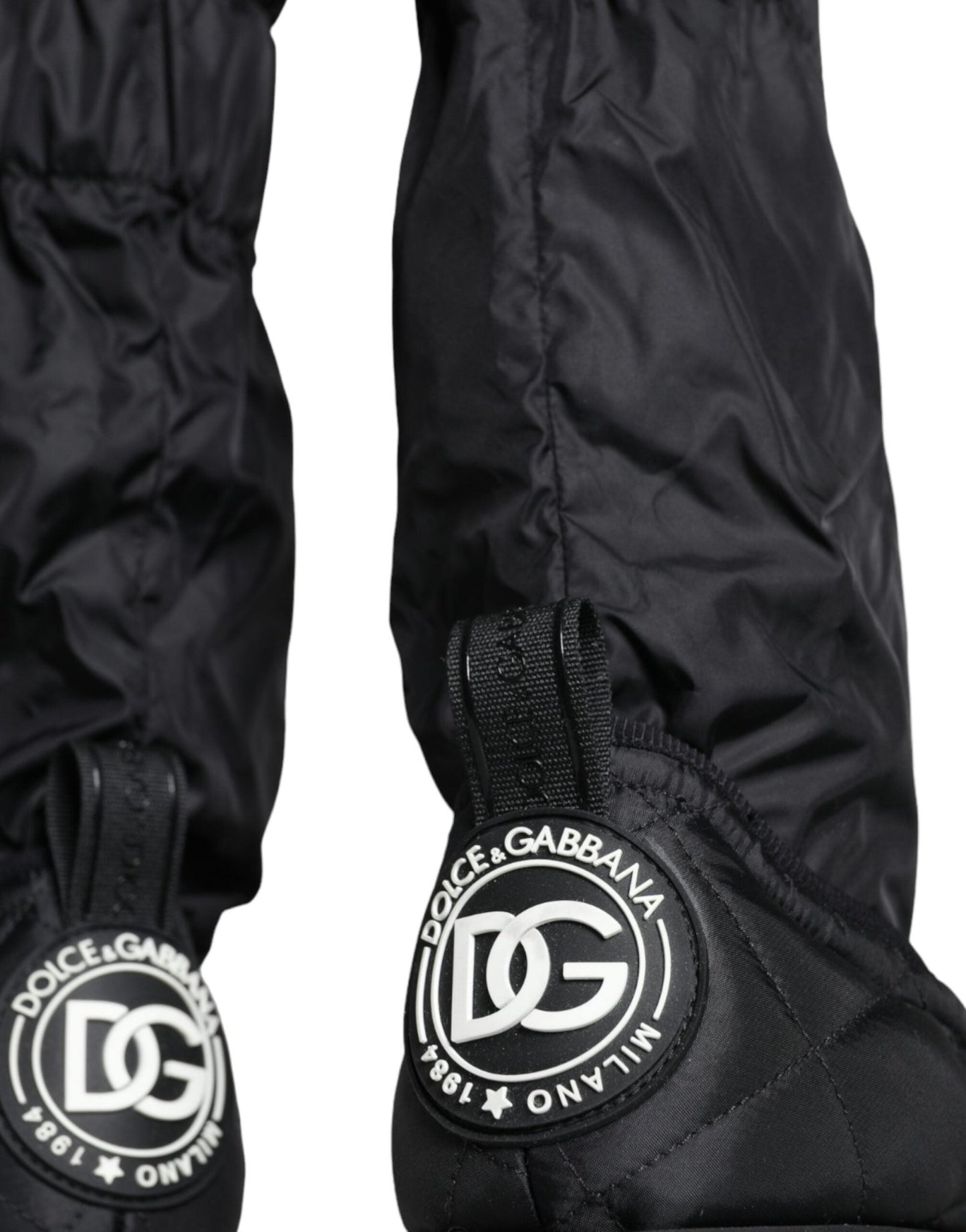 Dolce & Gabbana Black Quilted High Top Boots Sneakers Shoes - SMARTMARTNZ