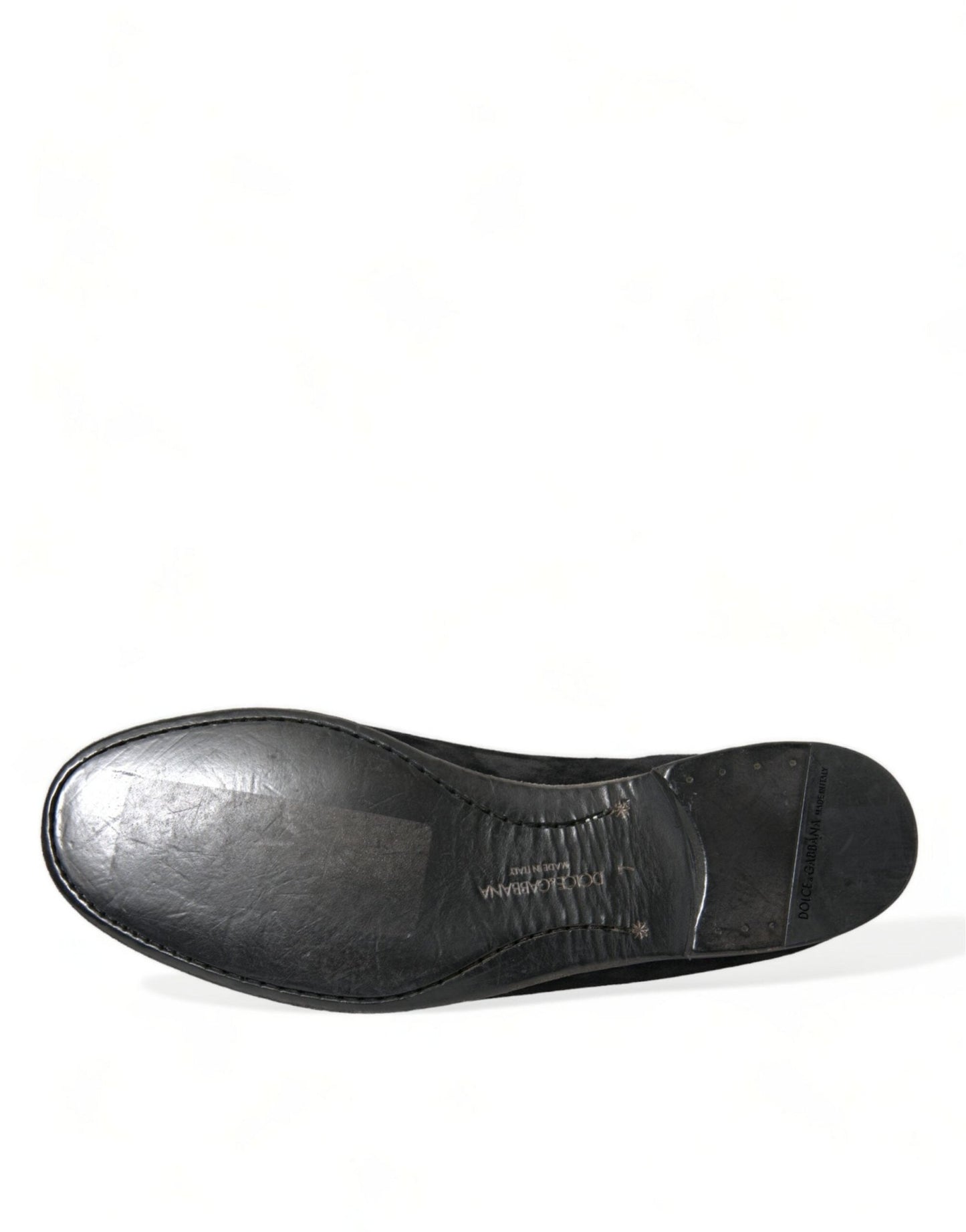 Dolce & Gabbana Black RUNWAY Velour AMALFI Loafers Shoes - SMARTMARTNZ