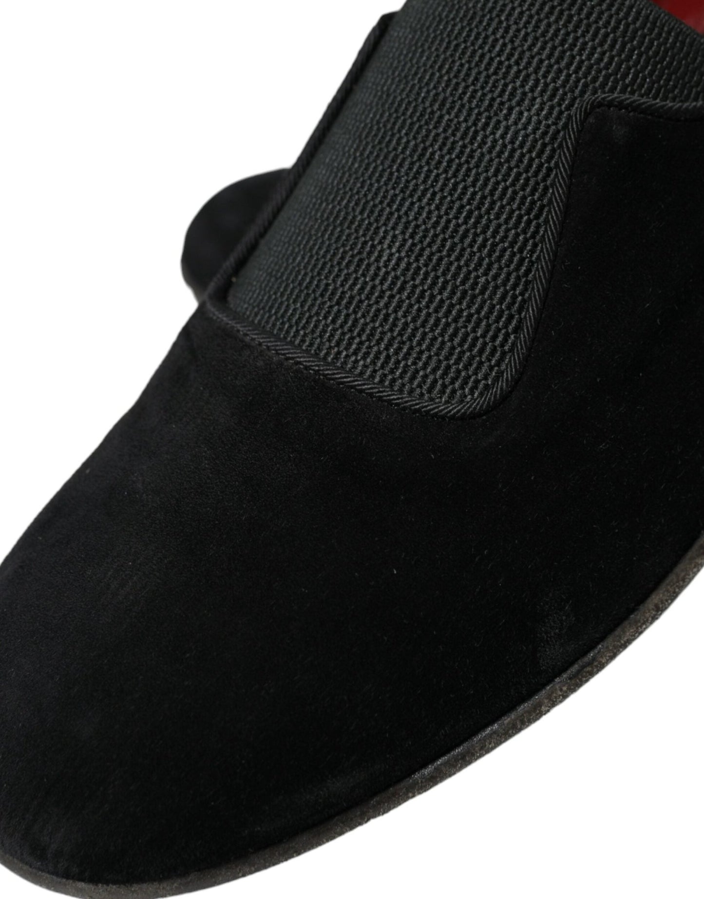 Dolce & Gabbana Black RUNWAY Velour AMALFI Loafers Shoes - SMARTMARTNZ
