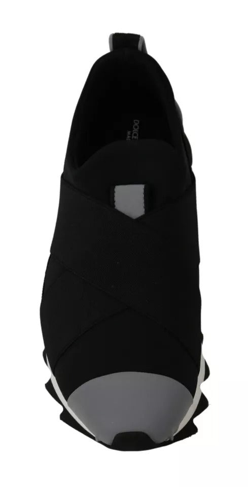 Dolce & Gabbana Black Shark Neoprene Stretch Sneakers Shoes - SMARTMARTNZ