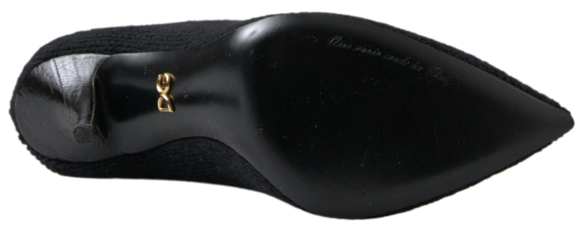 Dolce & Gabbana Black Stiletto Heel Mid Calf Women Boot Shoes - SMARTMARTNZ