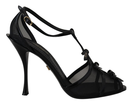 Dolce & Gabbana Black Stiletto High Heels Sandals Shoes - SMARTMARTNZ