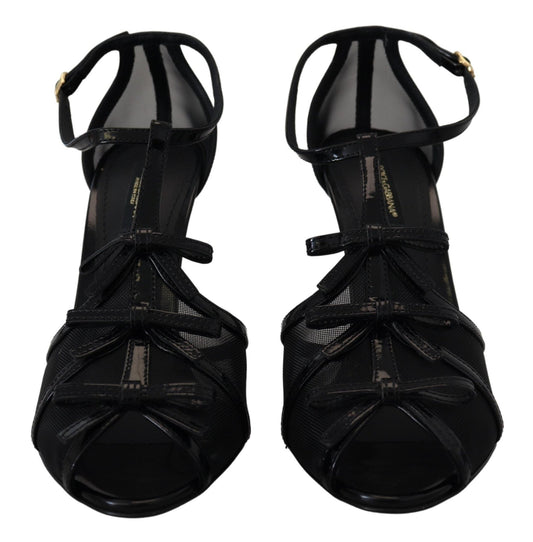 Dolce & Gabbana Black Stiletto High Heels Sandals Shoes - SMARTMARTNZ