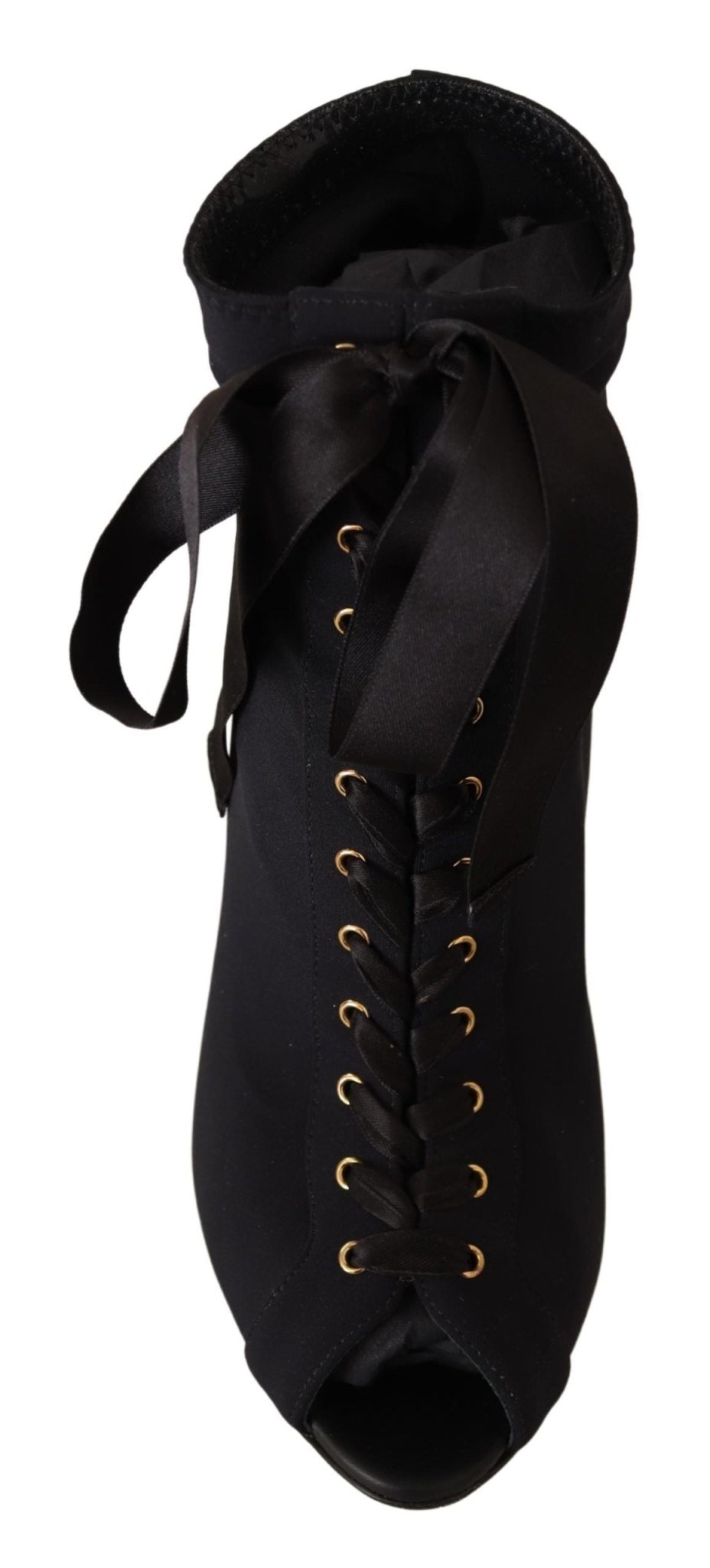 Dolce & Gabbana Black Stretch Short Ankle Boots Shoes - SMARTMARTNZ