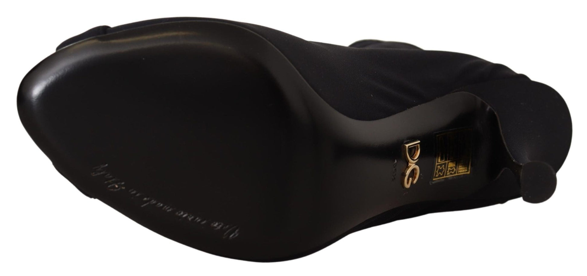 Dolce & Gabbana Black Stretch Short Ankle Boots Shoes - SMARTMARTNZ