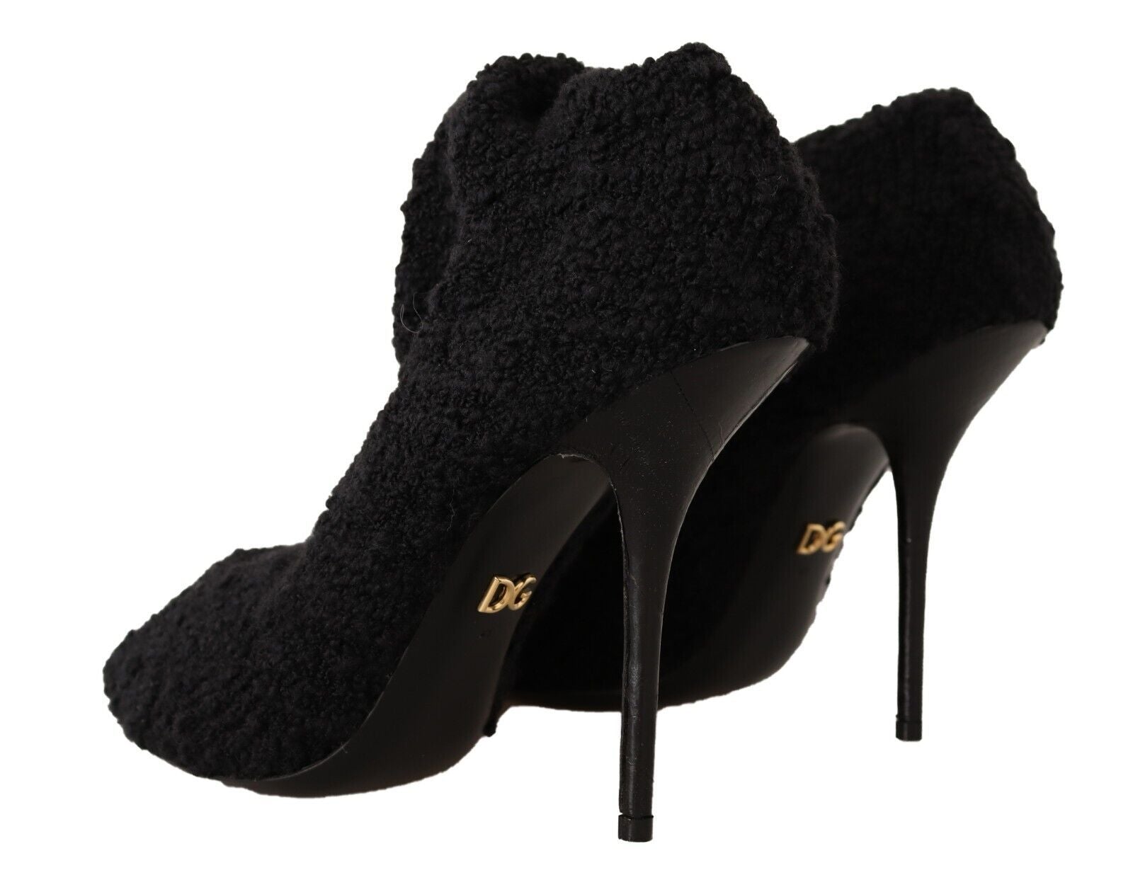 Dolce & Gabbana Black Stretch Socks Knee High Booties Shoes - SMARTMARTNZ