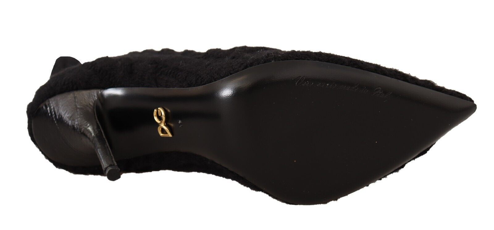 Dolce & Gabbana Black Stretch Socks Knee High Booties Shoes - SMARTMARTNZ