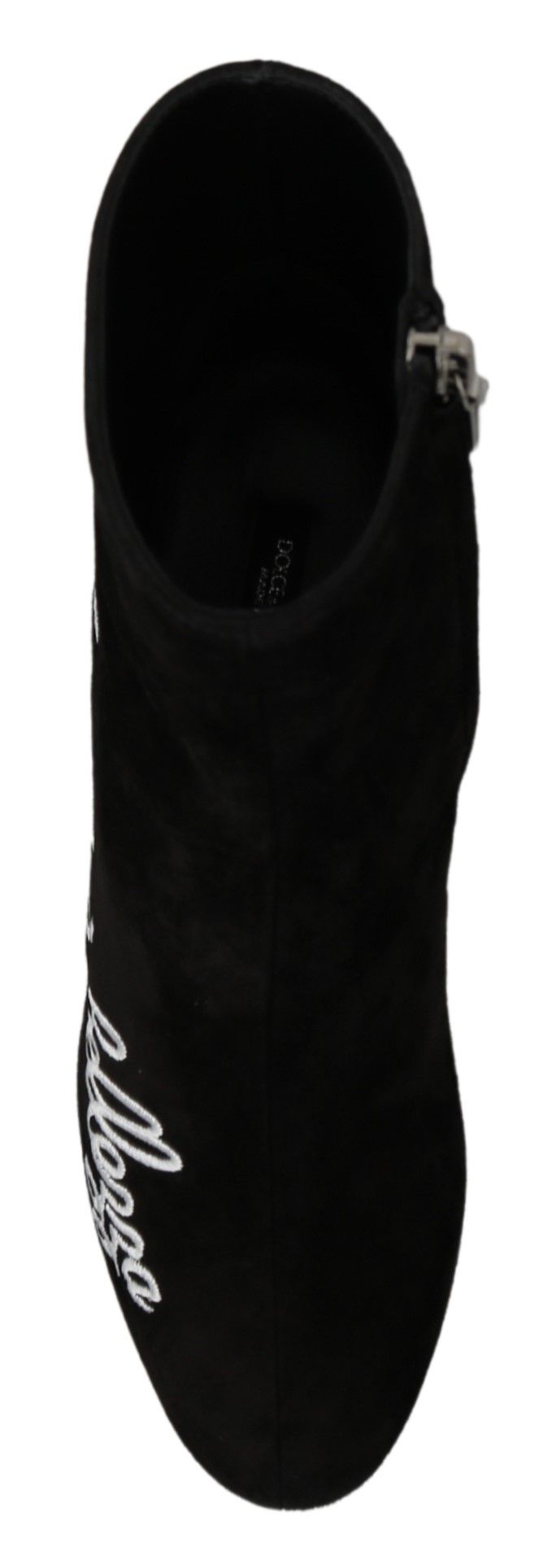 Dolce & Gabbana Black Suede L'Amore E'Bellezza Boots Shoes - SMARTMARTNZ