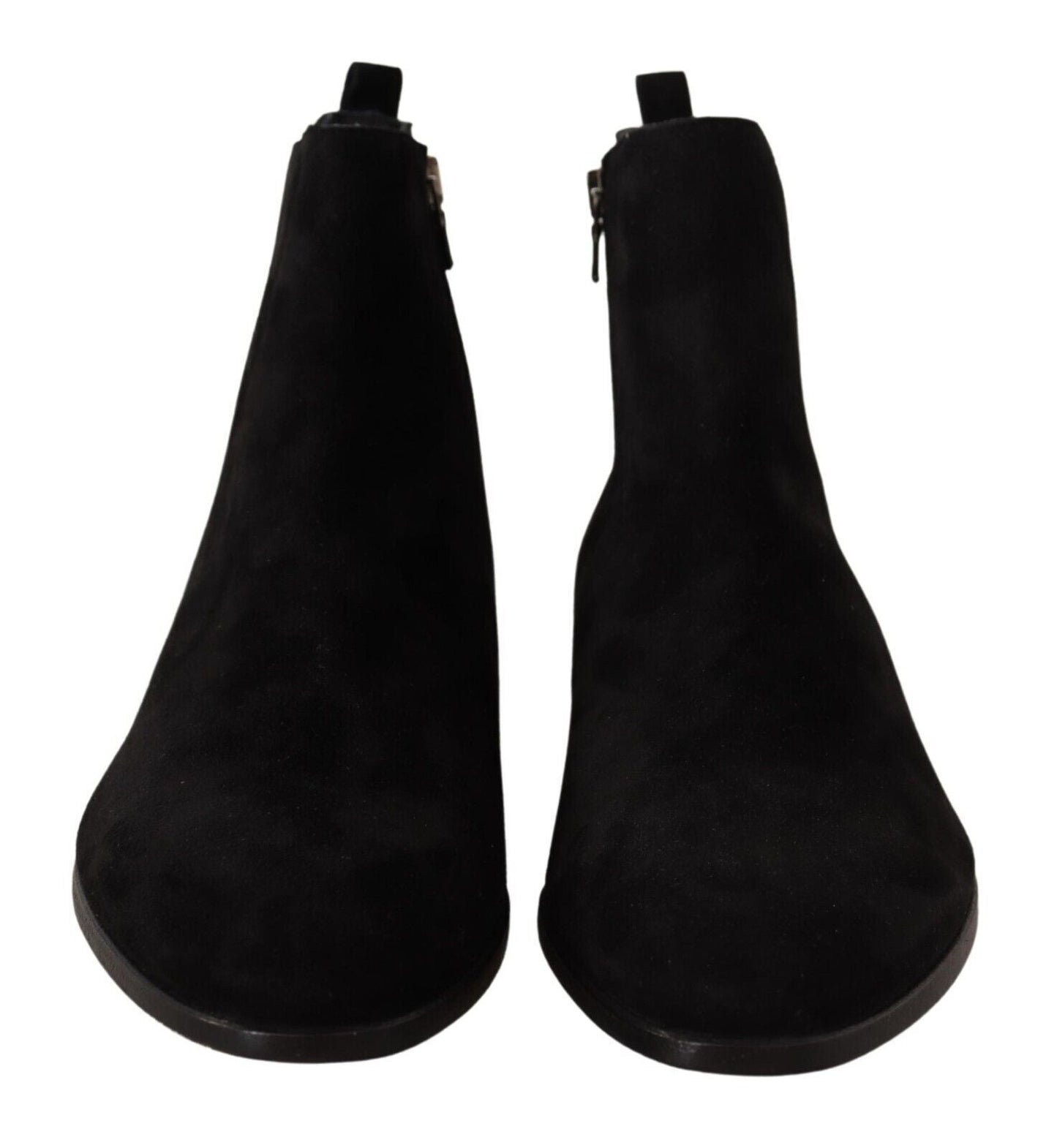Dolce & Gabbana Black Suede Leather Chelsea Mens Boots Shoes - SMARTMARTNZ