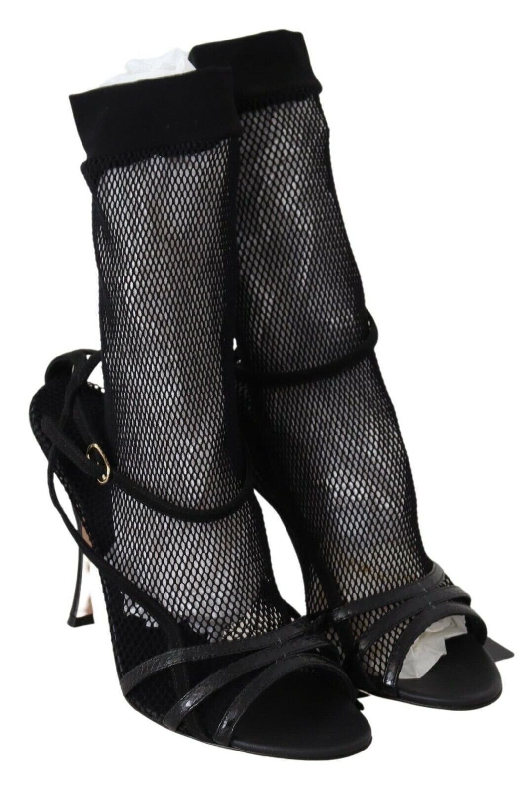 Dolce & Gabbana Black Suede Short Boots Sandals Shoes - SMARTMARTNZ