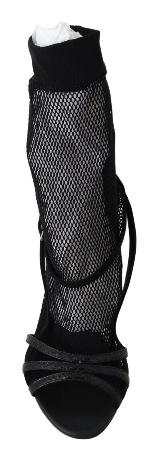 Dolce & Gabbana Black Suede Short Boots Sandals Shoes - SMARTMARTNZ