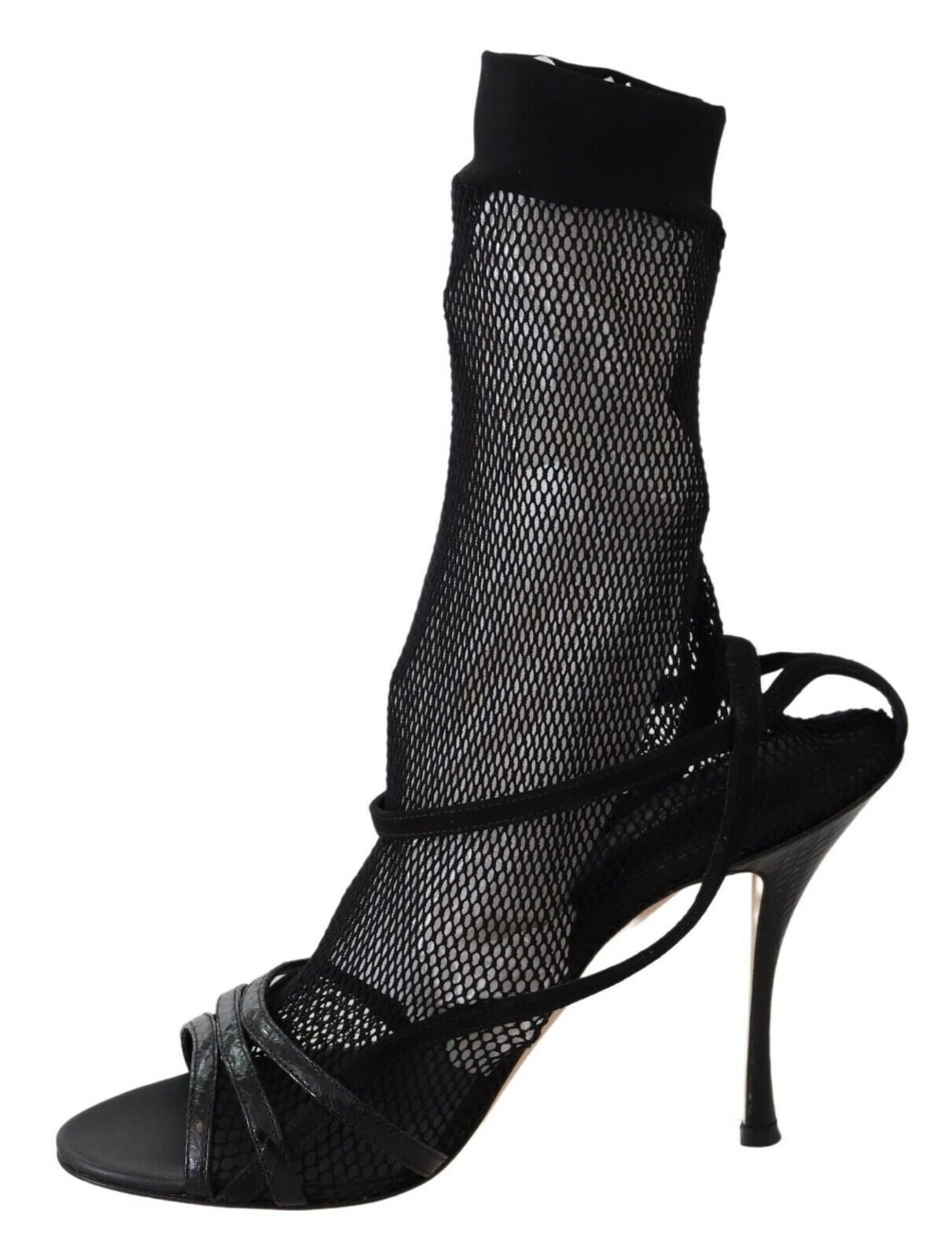 Dolce & Gabbana Black Suede Short Boots Sandals Shoes - SMARTMARTNZ