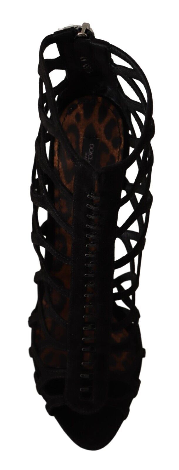 Dolce & Gabbana Black Suede Stiletto Heels Bette Sandals Shoes - SMARTMARTNZ