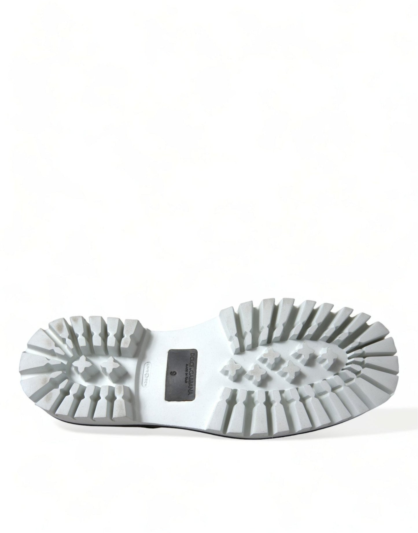 Dolce & Gabbana Black White Leather Lace Up Derby Dress Shoes - SMARTMARTNZ